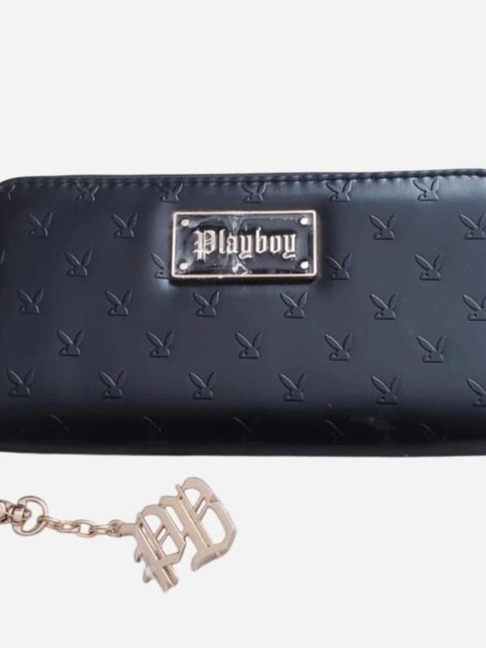 Playboy Black Embossed Logo Wallet